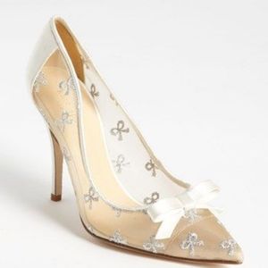 Kate Spade Lisa white bow heel size 7.5 perfect for wedding